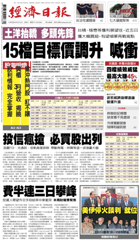 Cover of Economic Daily News (Taiwan)
