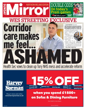 Cover of Sunday Mirror (Northern Ireland)