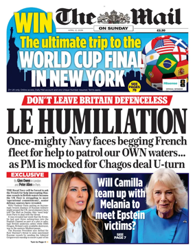 Cover of The Mail on Sunday