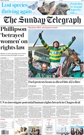 Cover of The Sunday Telegraph