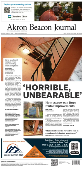 Cover of Akron Beacon Journal