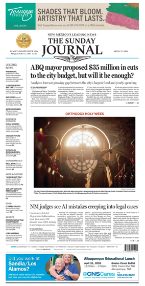 Cover of Albuquerque Journal