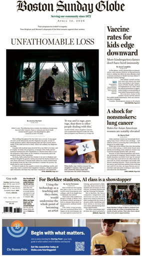 Cover of Boston Sunday Globe