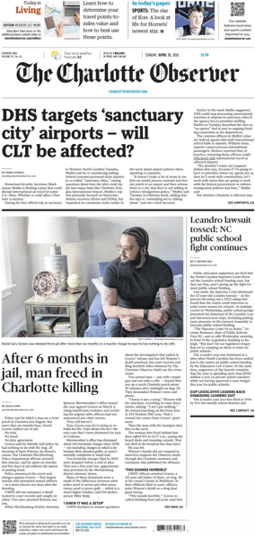 Cover of The Charlotte Observer (Sunday)