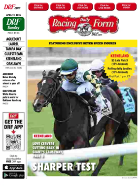 Cover of Daily Racing Form National Digital Edition