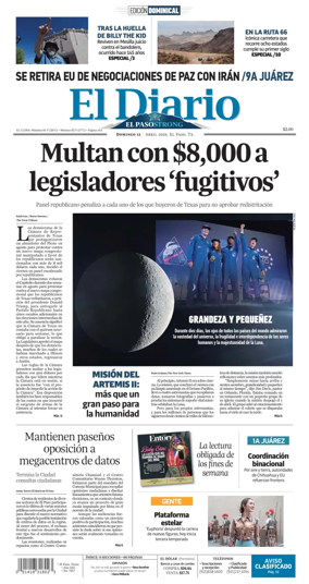 Cover of El Diario de El Paso