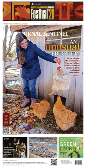 Cover of Milwaukee Journal Sentinel