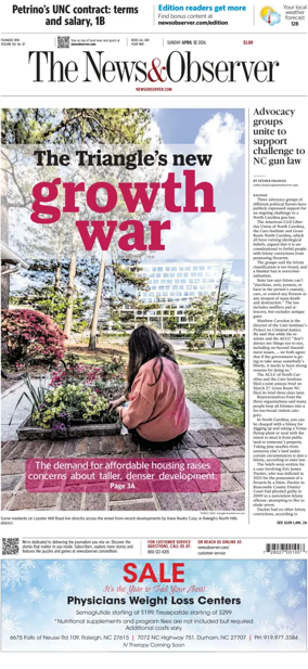 Cover of The News & Observer (Sunday)