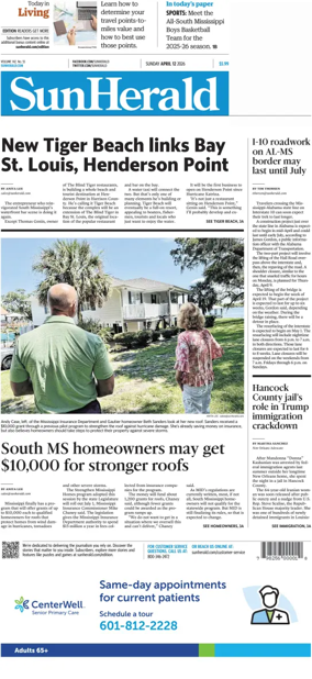 Cover of The Sun Herald (Sunday)