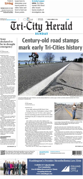 Cover of Tri-City Herald (Sunday)