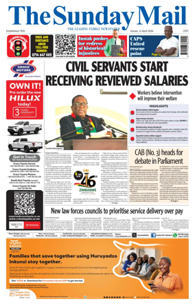 Cover of The Sunday Mail (Zimbabwe)