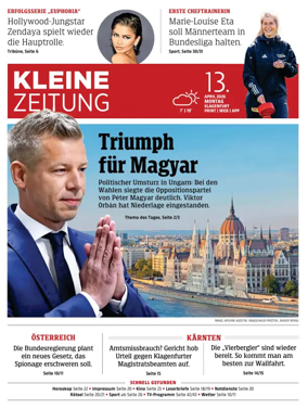 Cover of Kleine Zeitung Kaernten