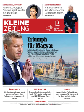 Cover of Kleine Zeitung Steiermark