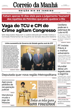 Cover of Jornal Correio da Manha