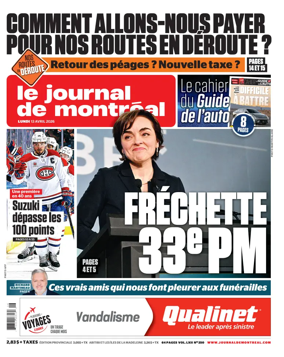 Cover of Le Journal de Montreal