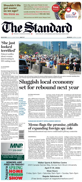 Cover of The Standard (St. Catharines)