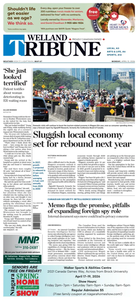 Cover of The Welland Tribune