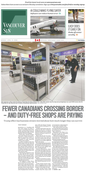 Cover of Vancouver Sun