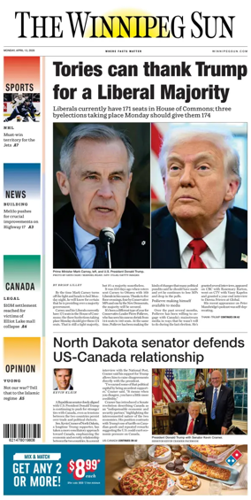 Cover of Winnipeg Sun