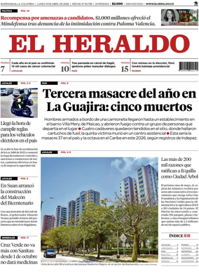 Cover of El Heraldo (Colombia)
