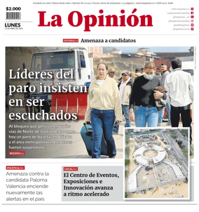 Cover of La Opinion