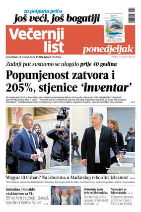 Cover of Vecernji list - Hrvatska