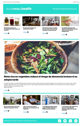 Cover of Euronews Health (Spanish) Compiled Edition