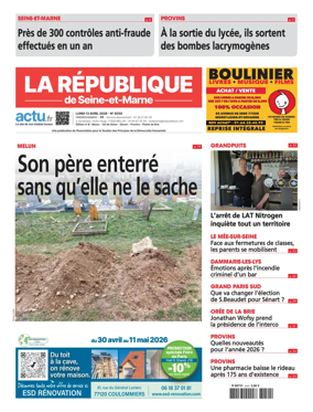 Cover of La Republique de Seine-et-Marne (Edition A-B)