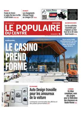 Cover of Le Populaire du Centre (Haute-Vienne)