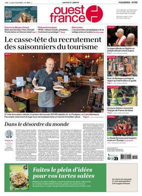Cover of Ouest-France (Fougeres Vitre)