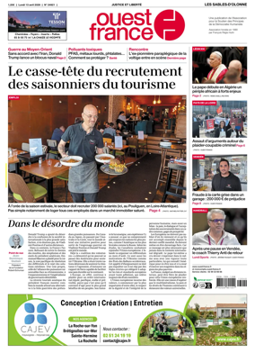 Cover of Ouest France (Les Sables-d'Olonne)