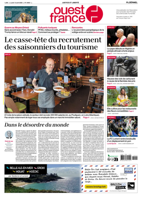 Cover of Ouest France (Ploermel)
