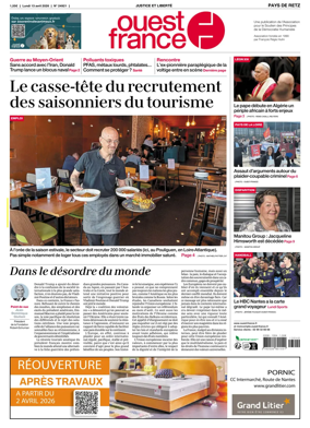 Cover of Ouest France (Pornic / Pays de Retz)