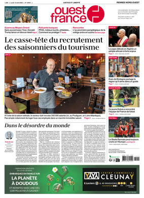 Cover of Ouest-France (Rennes Nord-Ouest)