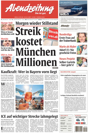 Cover of Abendzeitung Munchen