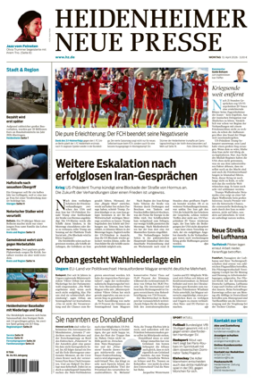 Cover of Heidenheimer Neue Presse