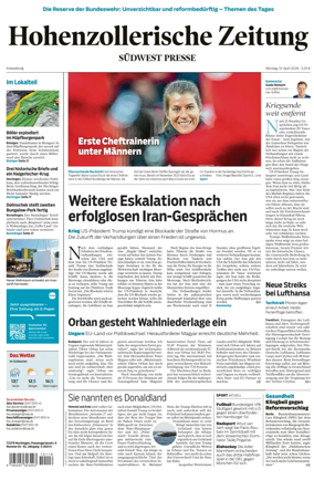 Cover of Hohenzollerische Zeitung