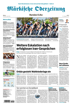 Cover of Markische Oderzeitung Bernau