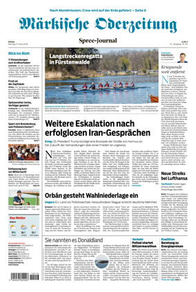 Cover of Markische Oderzeitung Erkner