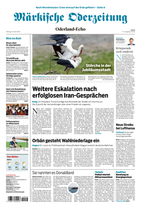 Cover of Markische Oderzeitung Oderland-Echo