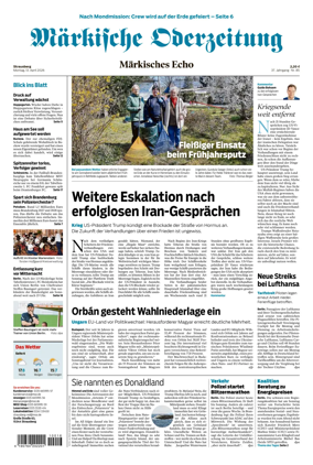 Cover of Markische Oderzeitung Strausberg