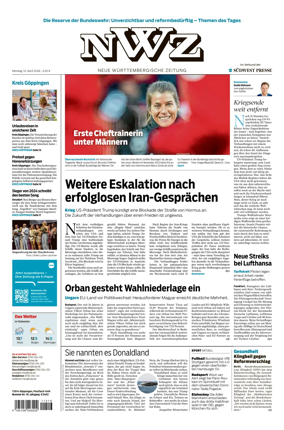 Cover of NWZ – Neue Wurttembergische Zeitung