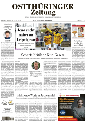 Cover of Ostthuringer Zeitung (Gera)
