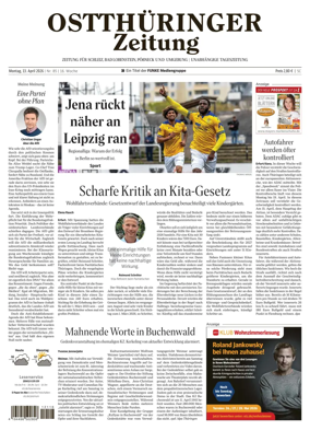 Cover of Ostthuringer Zeitung (Posneck)