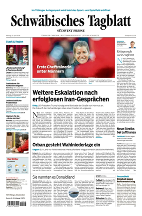 Cover of Schwabisches Tagblatt - Tubinger Chronik