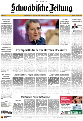 Cover of Schwabische Zeitung (Laupheim)