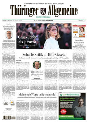 Cover of Thuringer Allgemeine (Arnstadt und Ilmenauz)