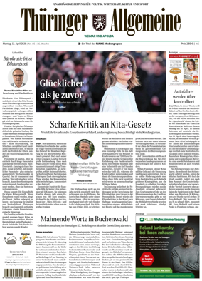 Cover of Thuringer Allgemeine (Weimar)