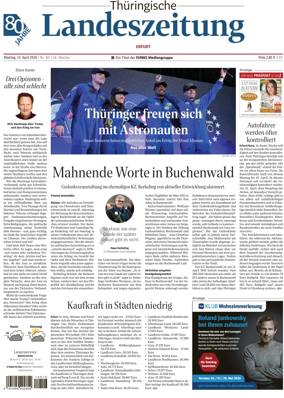 Cover of Thuringische Landeszeitung (Erfurt)
