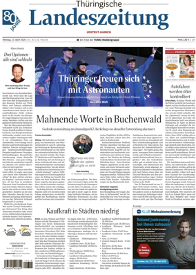 Cover of Thuringische Landeszeitung (Unstrut-Hainich-Kreis)